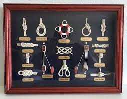 Nautical Decor Framed Picture Rope Sailing Knots Ship Shadow Box 16 X 12 Ebay Nautical Decor Sailing Knots Shadow Box