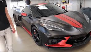 They did and amazing job using kpmf 'iced red. Model Gets C8 Corvette Wrapped Washes It Herself Autoevolution