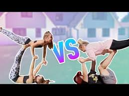 Raise and close your arms, palms face in. Parents V Kids Yoga Challenge Jaz And Brooke Youtube