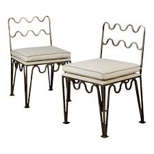 Meandre Side Chairs By Design Freres A Pair Side Chairs Accent Chairs For Sale Metal Side Chair