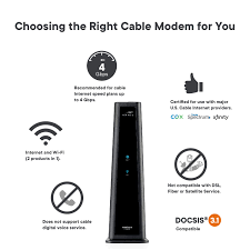 To avail gigabit internet speeds (upto 10 gbps) and other benefits, you'll need a docsis 3.1 modem. Amazon Com Arris Surfboard Sbg8300 Docsis 3 1 Gigabit Cable Modem Ac2350 Dual Band Wi Fi Router Approved For Cox Spectrum Xfinity Others Black Computers Accessories