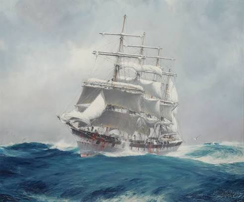 Bonhams : A good 19th century sailor-made model of the East Indiaman Thomas Coutts 1817. 49x44x19ins. (125x112x48cm)