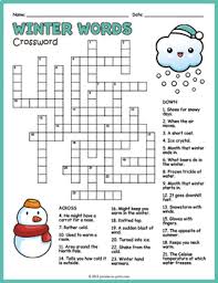 Fun crossword puzzles for adults. Early Finisher Winter Crossword Puzzle Worksheet Activity By Puzzles To Print