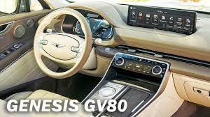 The New Genesis Gv80 Korean Luxury Suv Interior Colors Highlights Youtube