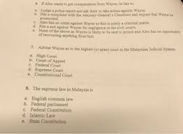 Solved 6 If Alex Wants To Get Compensation From Wayne H Chegg Com