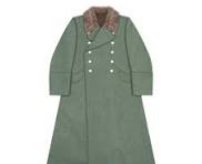 WWII German Heer Officer Fur Collar Wool Greatcoat