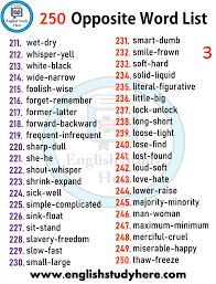 The opposite of vertical, something horizontal is arranged sideways, like a person lying down. 250 Most Important Antonym Opposite Words List In English Studypk English Words Opposite Words List Opposite Words