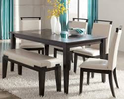 contemporary dining table with bench