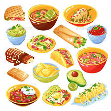 Mexican Food Set Traditional Mexican Food Dishes Collection With Tacos Quesadilla Tortilla Ch Mexican Food Recipes Mexican Food Dishes Traditional Mexican Food