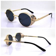 Oval Round Sunglasses Man Woman Metal