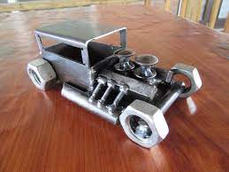 Mini Hot Rod Welded By Jplaiasteelart Follow Jplaiasteelart On Facebook To Find And Buy Unique Metal Art Scrap Metal Art Metal Art Welded Metal Art Diy