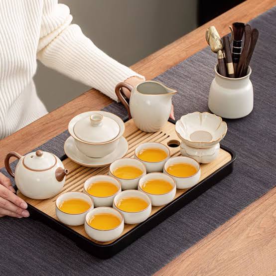 Minimalist Ru Kiln Chinese Gongfu Tea Set - Teasetbox.com