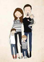 Family Portrait Bespoke Family Portrait Custom Illustration Custom Portrait Family Illustration Family Drawing Portrait Cartoon