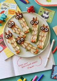 Peanut Butter Celery Owls Fork And Beans