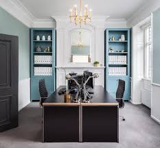 A desk that is too high or a poor chair can easily give you bad back and neck aches down the line. Office With Two Desks Design Ideas
