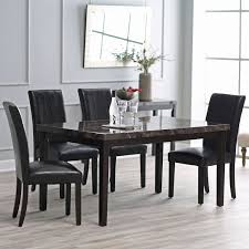 Contemporary 42 X 42 Inch Counter Height Dining Table With Faux Marble Top With Images Marble Top Dining Table Dining Room Decor Dining Table Marble
