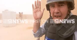 Nine News reporter Mark Burrows comes under ISIS fire: Video