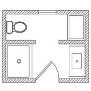 A 3/4 bathroom layout will contain a sink, toilet and tub. Floor Plan Options Bathroom Ideas Planning Bathroom Kohler