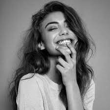 Girl Smile And Black And White Image Selfie Poses Portrait Photography Photography Poses