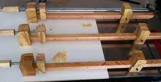 A few passes through the thickness planer bring it down to 7/8″ thick. Homemade Clamps From Wood Woodworking Clamps Diy Woodworking Woodworking Projects