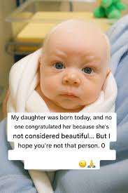 Defending a baby's cuteness from negative comments