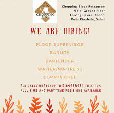 Tag us to give us permission to repost/share any coming up event in #kotakinabalu (instagram: Floor Supervisor Barista Bartender Waiter Waitress Commis Chef