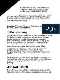 Contoh Cerita Fiksi Lengkap