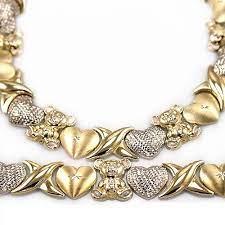 Gold Platinum Silver And Gold Plated Collections Xoxo Necklace Bear Necklace Gold Platinum