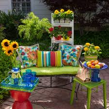 Bright Colored Lime Green Patio Cushions And Stools Are Lively Additions To Your Outdoor Space T Outdoor Cushions Patio Furniture Colorful Patio Patio Cushions