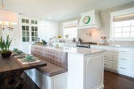 Should a kitchen island have seating concepts bq scholar. These Kitchen Islands With Bench Seating Beat Barstools Hunker Kitchen Island Dining Table Booth Seating In Kitchen Kitchen Island With Bench Seating