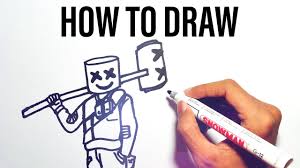 Draw with me marshmello dabbing and learn how to draw famous character. How To Draw Marshmello Dabbing Step By Step Marshmello Easy Drawing Youtube