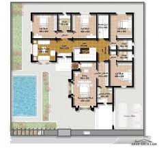 اجمل مجموعه فلل بالمساقط من مسكن العربية نموذج فيلا ٦ المغربية Square House Plans My House Plans House Plans