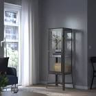 FABRIKÃ–R glass-door cabinet, dark gray, 57x150 cm (221/2x59
