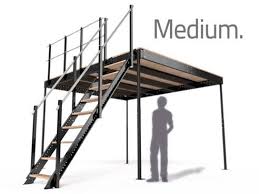 Medium Mezzanine Floor Home Stairs Design Diy Loft Bed