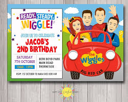 For those of you unfamiliar with the wiggles, here is a picture of their big red car for comparison. Custom Printable Birthday Invitation Any Age 1st Birthday Wiggles Big Red Car Emma Lac Printable Birthday Invitations Boy Birthday Invitations Wiggles Birthday