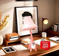 [Hot Item] Plush LED Bedside Table Lamp Cute Doll Reading Light for Bedroom