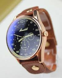 Men Leather Watch Big Face Blue Face Wrist Watch Door Mywatch 18 99 Erkek Saat Saatler Erkek Aksesuarlari
