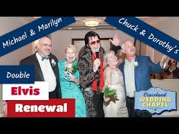 Michael & Marilyn and Chuck & Dorothy's Double Elvis Renewal Ceremony @  Graceland Chapel