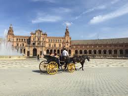 This massive building is seville's most impressive after the cathedral, for its sheer scale and grandeur. Summer Dining Close To Plaza De Espana At Quimera Restaurant Melia Sevilla