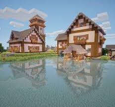 House On The Lake Minecraft Project Minecraft Projects Minecraft Blueprints Minecraft Houses