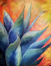Design decorative template for cards, crafts, scrapbooking, prints on cups, bags, notebooks, souvenirs. Deidre Trudeau Painting Title Blue Agave 16x20 Acrylic On Canvas 300 Message Me Https Www F Abstract Flower Painting Mexican Paintings Cactus Painting