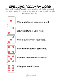 Roll A Word Spelling And Thesaurus Pages Thesaurus Activities Word Study Dictionary Skills