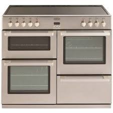 Belling Db4 100e Professional 100cm Wide Electric Range Cooker With Ceramic Hob Black Range Cooker Electric Range Cookers Dual Fuel Range Cookers