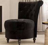 Amazon.com: BELLEZE Throne Royal Chair, Button-Tufted Accent Chair,  Upholstered Velvet Chair, Low Back Armless Chair with Thick Padding and  Rubberwood ...