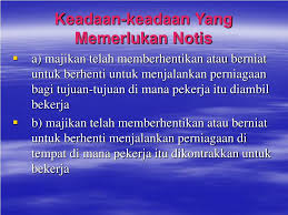 Notis bertulis hendaklah diserahkan mengikut tempoh yang dinyatakan dan jika pihak yang memberikannya ingin membayar jumlah ganti notis, maka pihak yang menerima notis tidak boleh menolaknya melainkan. Ppt Penamatan Kontrak Perkhidmatan Powerpoint Presentation Free Download Id 3843116