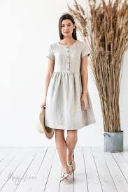 Linen Summer Dress Faro Various Colors Available Etsy In 2020 Linen Dresses Modest Dresses Summer Linen Dresses