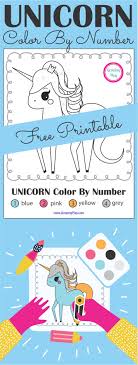 Mix together cold and warm colors, dark and bright. Unicorn Color By Number Freebie Growing Play