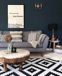 Dark Blue Walls What S Not To Love Hornsby Style Copper Living Room Blue Walls Living Room Dark Living Rooms