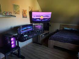 Black and purple gaming room. Black Purple Cool Room Designs Gamer Room Game Room Design