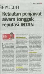 Kerajaan sentiasa membuat kajian dan penambahbaikan dalam aspek berkaitan elaun penjawat awam. Institut Tadbiran Awam Negara Artikel Penulisan Warga Intan Di Media Massa Berita Harian 2 Mei 2019 Ketaatan Penjawat Awam Tonggak Reputasi Intan Oleh Ybhg Dato Dr Roslan Bin Mahmood